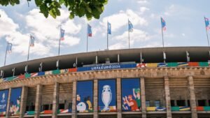 Das Olympiastadion Berlin im Gewand der EURO 2024